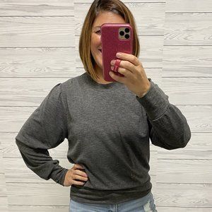 Solid Jersey Sweatshirt - Charcoal